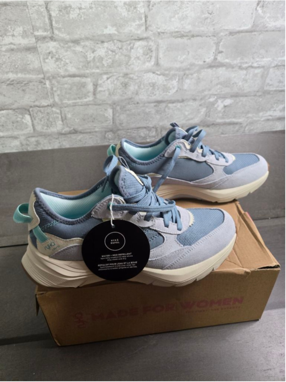 Women's Ryka Blue Beige Athletic Shoes Size 8 - Picture 2 of 13